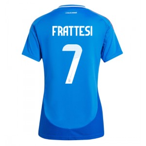Fotbalové Dres Itálie Davide Frattesi #7 Dámské Domácí Oblečení ME 2024 Krátký Rukáv